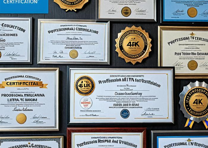 Professional TV repair certifications and awards